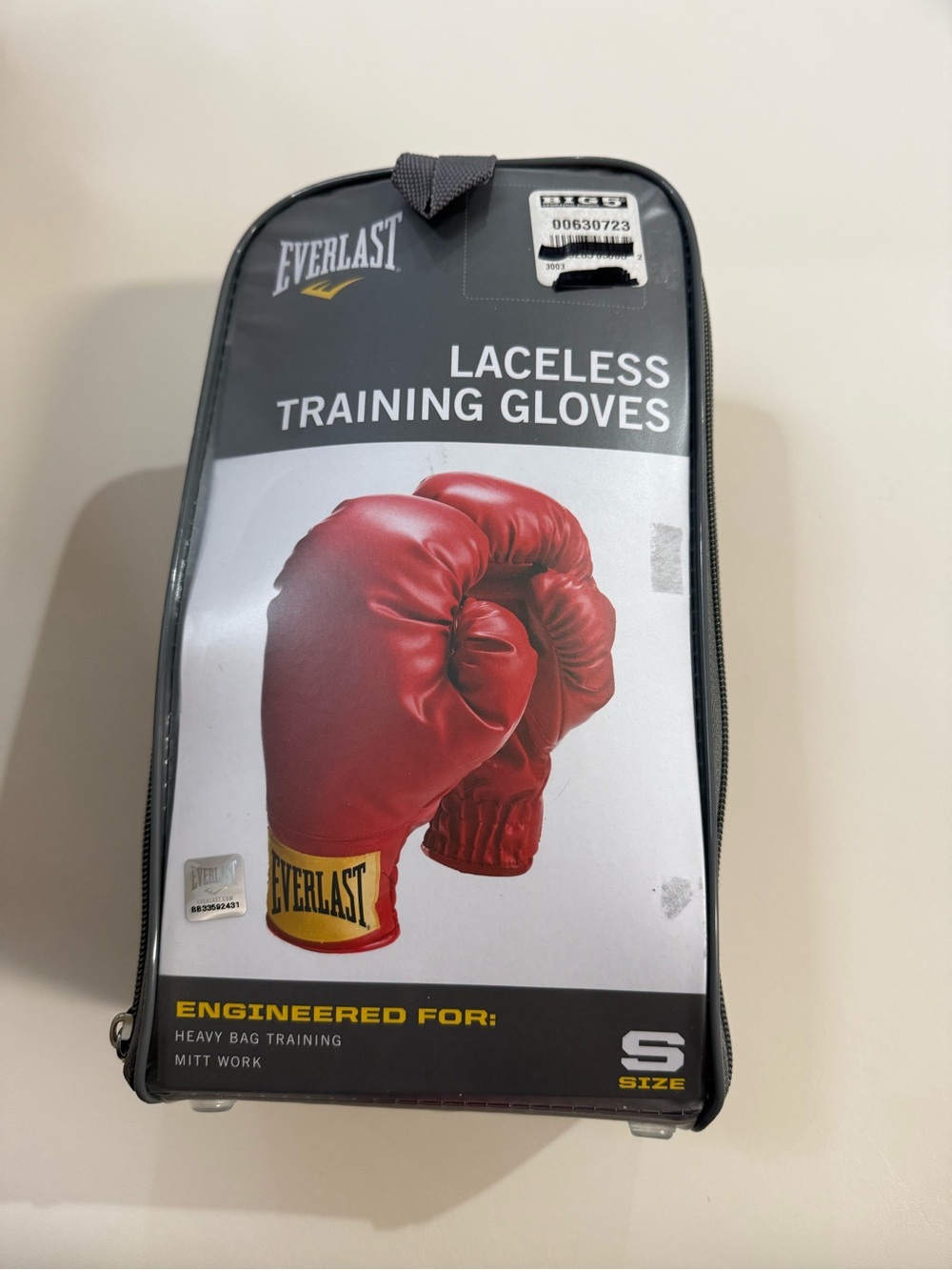 Everlast Red Laceless Training Gloves